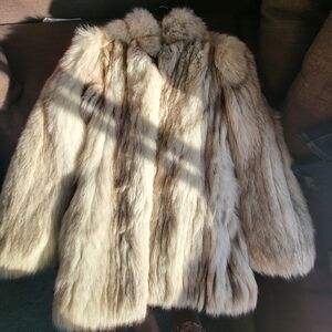 Women's Natural Beige Faux Fur Coat